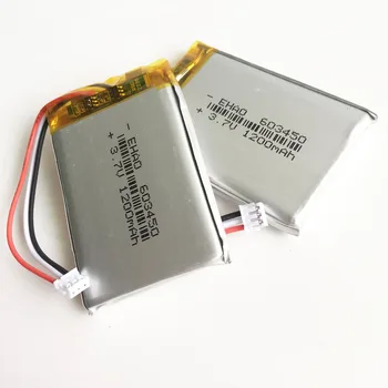 3,7 V 1200mAh Lítium-Polymérová LiPo Nabíjateľná Batéria s JST ZH 1,5 mm 3pin konektor Pre PAD fotoaparát, GPS Reproduktor prenosný počítač 603450