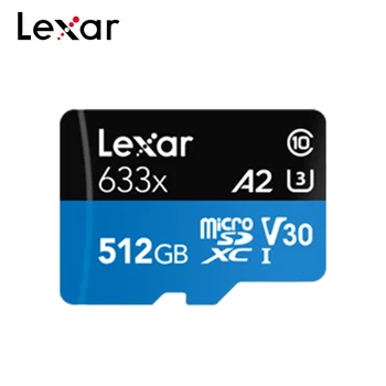 Pôvodné Lexar 128 GB Micro SD Karta 256 GB Pamäťovú Kartu 64GB Vysokej Rýchlosti Až Max 95M/s 512G Class10 633x TF Flash Karty