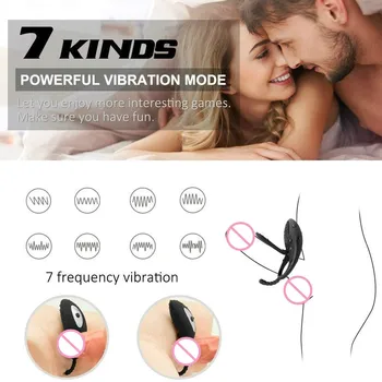 HIMALL Penis Krúžok Muž Vibrovať Penis CockRing Vibrátor Stimuláciu Klitorisu Oneskorenie Ejakulácie sexuálnu Hračku pre Pár Mužov Dospelých Produkt