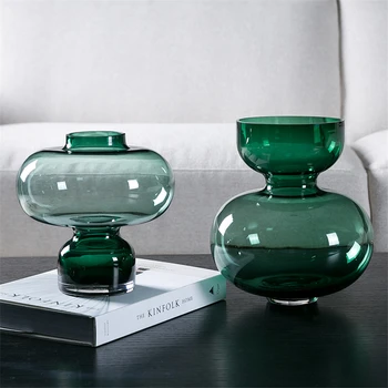 Luxusné sklenené vázy Nordic farebné terárium sklenené nádoby Stola vázy remesiel centerpieces domova príslušenstvo