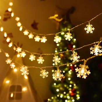 Vianočné led reťazec svetlá dekorácie Nový rok batéria rozprávkových svetiel garland 3M 6M 10M Svadobné Party dekor dovolenku Osvetlenie