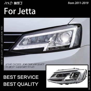 AKD Auto Styling Vedúci svetlo na VW Jetta Mk6 Svetlomety-LED Reflektor Dynamického Signálu DRL Hid Bi Xenon Auto Príslušenstvo