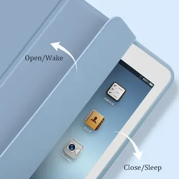 Mäkké Silikónové puzdro Pre iPad mini 5 Smart Case S Ceruzkou Držiteľ 2019 7.9 palcový A2124 A2125 A2126 A2133 Auto Wake/Sleep+Film+Pero