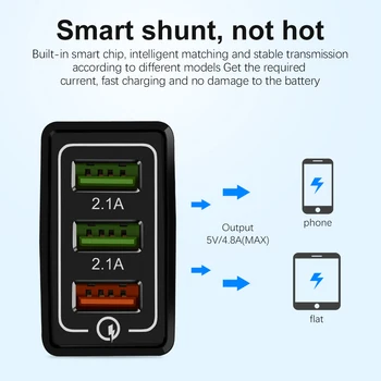 27w 3 Port usb Nabíjačka pre iPhone 11 xs max Rýchle Nabíjanie 3.0 Stenu Prenosné Rýchlo Nabíjačka pre Samsung Xiao Nabíjačku Mobilného Telefónu