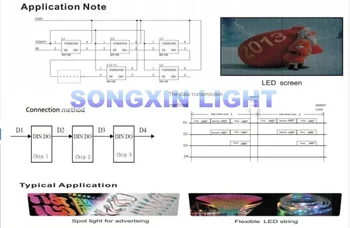 100ks APA106 F5, 5 mm RGB LED Čipy Integrované RGB Led (ako WS2812B) APA106 okrúhly klobúk Full farebné Led diódy