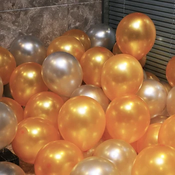 50pcs 12 palcový zlaté, strieborné balóny Pearl balón arch dospelých darčeky pre tému dekorácie dodávky globos