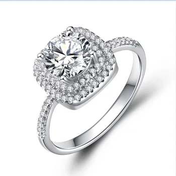 T765 Elegantné zirconia kameň 925 Sterling Silver pre ženy Zásnubný prsteň, Šperky