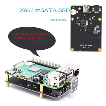 Pre Raspberry Pi 4B X857 V1.2 MSATA SSD Expansion Board Skladovanie Modul USB 3.1 pre Raspberry Pi 4B