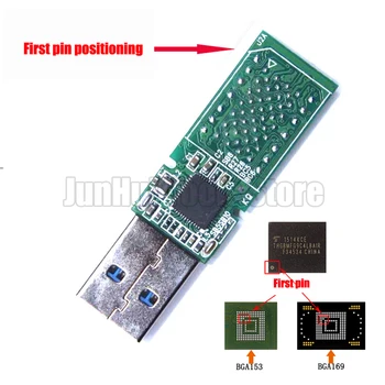 USB3.0 eMMC 153 169 eMCP 162 186 U diskov PCB NS1081 hlavný kontrolór bez flash pamäť pre recyklovať emmc emcp čipy