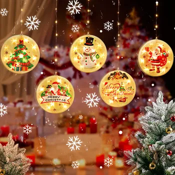 Santa Claus Opony Svetlo LED Vianočné Dekorácie pre Domov Garland Vianočné Svetlo Vianoce, Nový Rok 2021 Navidad Ornament Dary