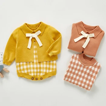 2020 Zrastov Deti Oblečenie Nastaviť Princezná Cardigan+ Romper Blúzka Dojčenské Oblečenie Baby Dievčatá Oblečenie Na Jeseň Zima Vyhovovali Detské Oblečenie