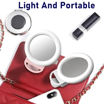 Univerzálne LED Selfie Krúžok Vyplniť Svetla Stmievateľné Mobile Clip Led Krúžok Lampa Fotografie Pre make-up Video Live Aro De Luz Para Celula