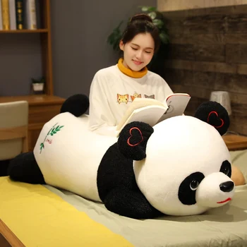 Nové Huggable Roztomilé Dieťa Obrie Panda Bear Plyšové Dlho Vankúš Hračka, Mäkké Plyšové Zvieratko Bábika Spanie Obliečky Na Vankúš Dievčatá Milenca Darček