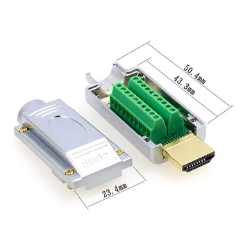 HD HDMI Video Converter 2.0 Solderless Konektor HDMI Male Mini Kábel, Adaptér Pre Monitor A Projektor