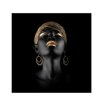 120x120cm Sexy Čierne Tmavé Stiahol Žena Portrét Plátno Maľovaní Plagátov a Vytlačí Cuadros Stenu Obrázok pre obývacia Izba