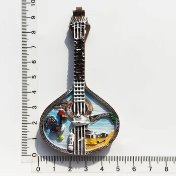 Kreatívne Portugalsko Orientačný Bod Symbol Kohút Cestovného Ruchu Suvenírov Lisabonskej Madeira Tramcar Gitara Maľované Magnetické Chladnička Magnet