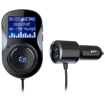 YASOKRO FM Modulátor BC30 Handsfree Bluetooth Súprava do Auta Podpora TF Karty, Prehrávanie MP3 Car Audio Adaptér 3.1 Auto Nabíjačka