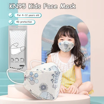 10-100KS Deti KN95 Filter Masku na Tvár Mascarillas Dieťa Chlapci Dievčatá Prachotesný Úst Maska, Ochranný Respirátor FFP2 reutilizable