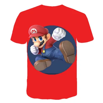 Chlapec je zábavné Mario Bros T-shirt, Mario Bros tlač móda, chlapca haajuku kostým, neformálne hip-hop kostým, dievčenské oblečenie, topy