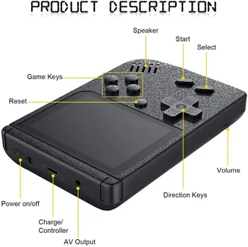 2021 Originálne Retro Prenosný Mini Handheld Video Game Console 8-Bitové 3.0 Palcový Farebný LCD Deti Farebné Hra, Prehrávač, Vstavaný 400 hry