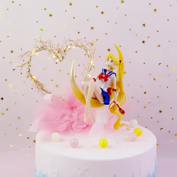 15 cm Sailor Moon Tsukino Usagi PVC Akcie Obrázok Cake Decoration Supplie obrázok sailor moon