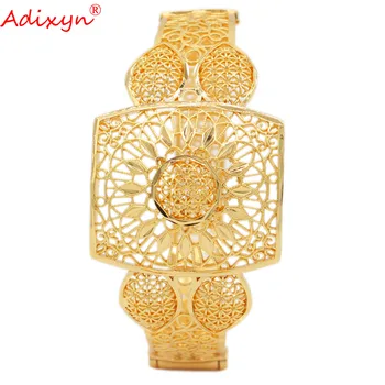 Adixyn Nové Hodinky, Náramok pre Ženy Šperky Zlatá Farba Putá Náramok Afriky Arabských Luxusný Náramok Svadobné Dary N12276