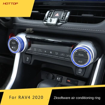 Pre Toyota RAV4 2019 2020 5. Klimatizácia Rotujúce Dekoratívne Krúžok Interiérové Úpravy Klimatizácia Rám Dekorácie