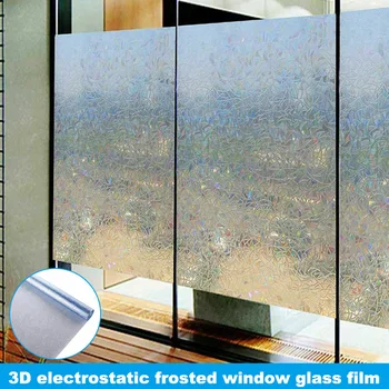 Novo ochrany Osobných údajov okenného Skla Film Nálepky Proti Hubám Statickej Elektriny Matný samolepiaci Rainbow Odtlačkový CLA88