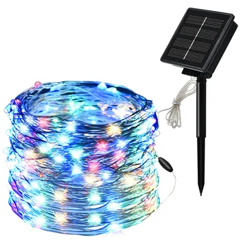 Solárne Lampy Medi String Svetlá LED Vonkajšie 10/20m 100/200 Led Víla Sviatok Vianočný Večierok Garland Solárne Záhradné Nepremokavé