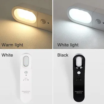 Inteligentné Ľudské Telo Snímača Nočné Svetlo USB Spoplatnené LED Nástenné Svietidlo Núdzové Osvetlenie Baterka Otočná LED Nástenné svietidlo