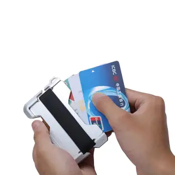 SEMORID Módne Rfid Anti Theft Multifunkčné Kovové Kreditnej Karty Držiteľ Mužov Peňaženky Peniaze Taška Tenký Mini Smart Minimalistický Vrecku