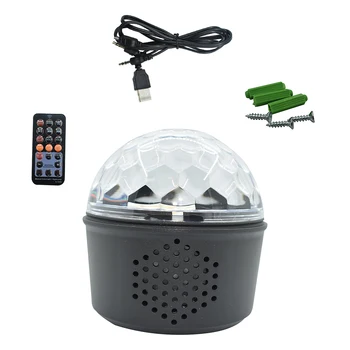 USB Disco Svetlá Led Crystal Magic Ball Svetlo 9 Farieb Aktivované Zvukom Projektor Lampa S Bluetooth Reproduktorov, Diaľkové Ovládanie