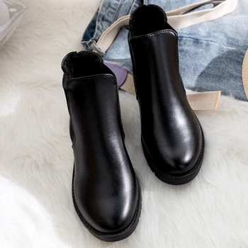 2020 Zimné Chelsea Ženy Čierne Topánky Mužov Kožušiny Platformu Originálne Kožené Členkové, Čierne Topánky Na Vysokej Hore Vodotesný Boot Topánky