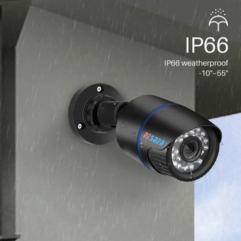 BESDER vonkajšia IP kamera 1080P nepremokavé 2.0 MP káblové bezpečnostné kamery plastové shell AI Motion Detect Onvif 2.0 P2P bullet XMEye
