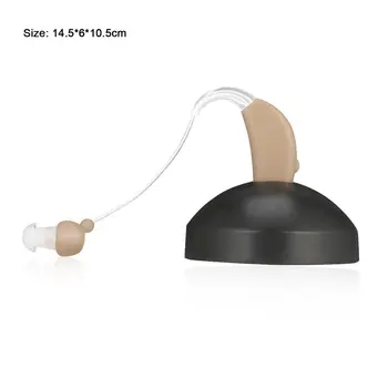 Nabíjateľná Mini Plastové Pomôcky na počúvanie Zvuku Hlasu Zosilňovač, Nízkou úrovňou Šumu Za Ucho JZ-1088F Pre Seniorov Strata Sluchu