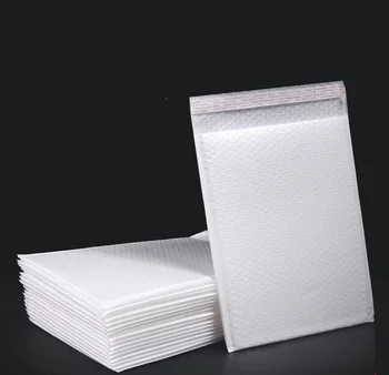 50pcs/veľa Nepremokavé White Pearl Film Bublinkové Obálky Pribrala Mailing Tašky Anti-shock Anti-tlak Anti-statická Doprava Tašky
