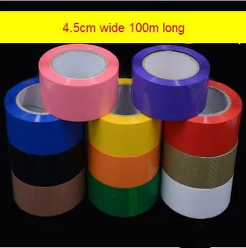 1 role 4,5 cm široký 100m dlhé Farebné pásky Prispôsobiteľné plus logo tlač farieb separačná páska Zahraničný obchod export pásky