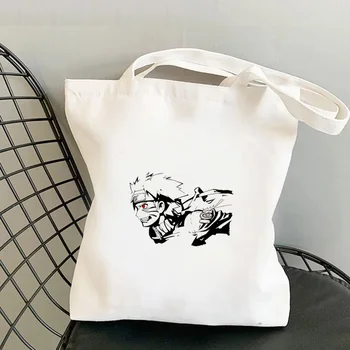 Naruto nákupní taška bavlna bolso opakovane kabelka, taška skladacia bolsas ecologicas boodschappentas textílie chytiť
