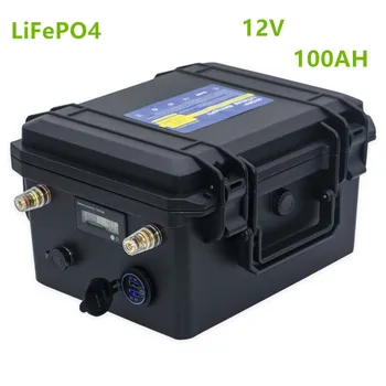 Lifepo4 12V 100ah lítiová batéria 12V LiFePO4 100AH nepremokavé batéria s 10A nabíjačka pre Lodné vrtule/motora,RV