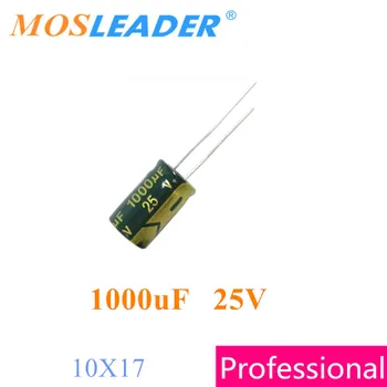 Mosleader 1000uf 25v 10x17 800PCS Vysoké Frekvencie a Nízky Odpor Cez Otvor Hliníkové elektrolytický kondenzátor Vysokej kvality