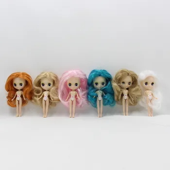 10 CM DIY factory blyth mini bábika dlhé vlasy