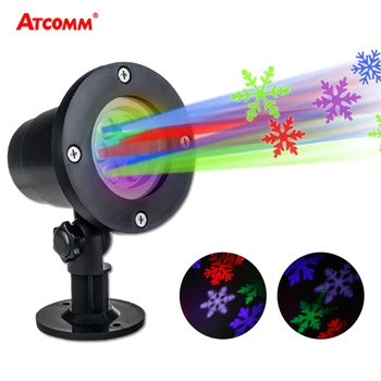 4 Farebné RGBW LED Vianočné Trávnik Lampa tuinlamp IP65 Vodeodolný Snowflake Pozornosti Projektor Pre Vonkajšie Záhradné Krajina Trávnik