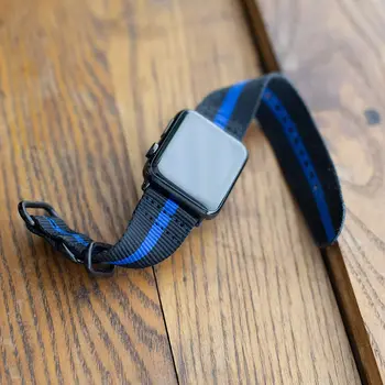 Šport Nylon Textílie sledovať pásmo pre apple hodinky 38mm 42mm popruh, mäkké sledovať slučky pre iwatch 5 4 3 2 1 watchband pre iwatch náramok