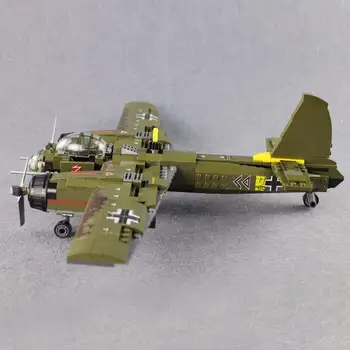 Nové 559pcs WW2 Vojenské Seriálu Ju-88 Bombardér Stavebné Bloky Model nemeckej Armády Lietadla Tehly Hračky pre Chlidren