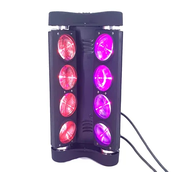 LED Pohyblivé Hlavy Pavúk Svetlo 8x15W 4in1 RGBW Strana Svetlo DJ Osvetlenie svetla DMX Svetlá javiskové efekty