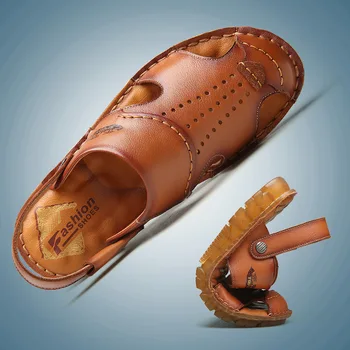 Blázon Podpore Mužov Originálne Kožené Sandále Vysokej Kvality Príležitostných Rybárov, Obuv Muž Gladiator Topánky Móda Muž Pláže Topánky