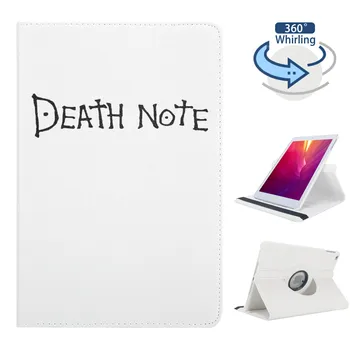 360 Rotujúce Kožené puzdro Pre iPad Mini 1 2 3 4 5 Vzduchu 2 3 Kryt Anime Death Note, Pre ipad 7. Generácie iPad Pro 11 Prípade 2020