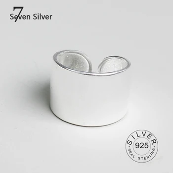 Skutočné 925 Sterling Silver Prst Prstene Pre Ženy, Zlatá Farba Široký Reťazca Trendy Jemné Šperky Veľké Nastaviteľné Starožitné Krúžky Anillos