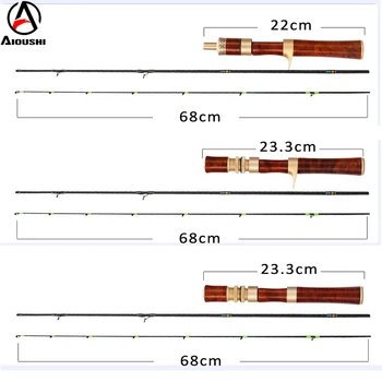 Ultra-Mäkké Lákať Prúty FUJI Krúžok Masívneho dreva ručné Rybársky Prút Spinning/Odlievanie 1.53 m Prenosný Mini rod karbónový prút
