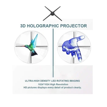 HR-AD04 70 3d hologram ventilátor holografické reklamné displeja